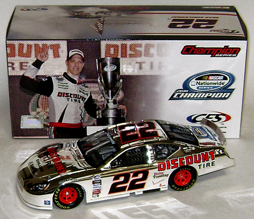 2010 Brad Keselowski #22 Nationwide Champion / Silver Chrome Diecast
