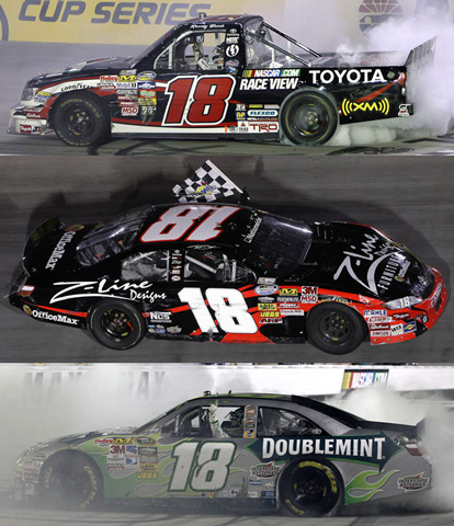 2010 Kyle Busch 3-Car Bristol Sweep / Raced Diecast