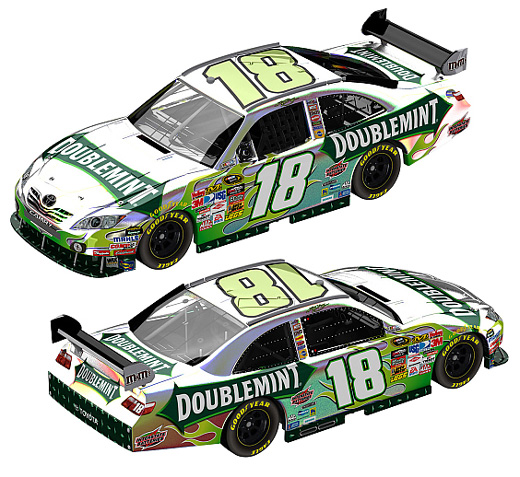 2010 Kyle Busch #18 Doublemint / Flashcoat Silver Diecast