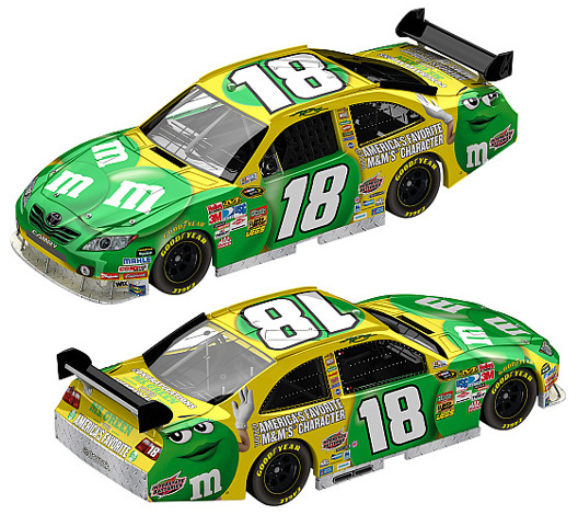 2010 Kyle Busch #18 M&M's - Ms. Green 1/64 Diecast