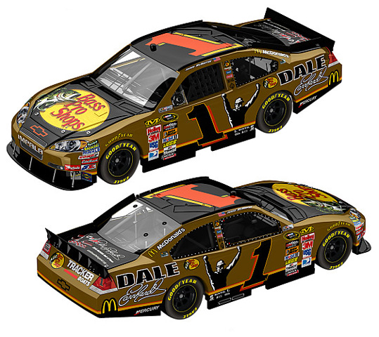 2010 Jamie McMurray #1 Bass Pro / Dale Earnhardt Tribute Diecast