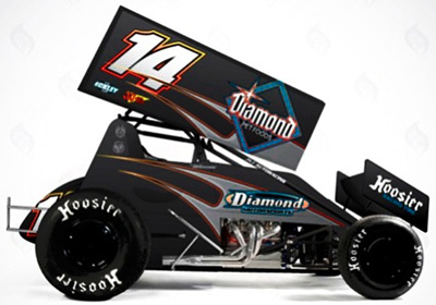2010 Randy Martin #14 Diamond Pet Foods - Sprint Car 1/64 Diecast