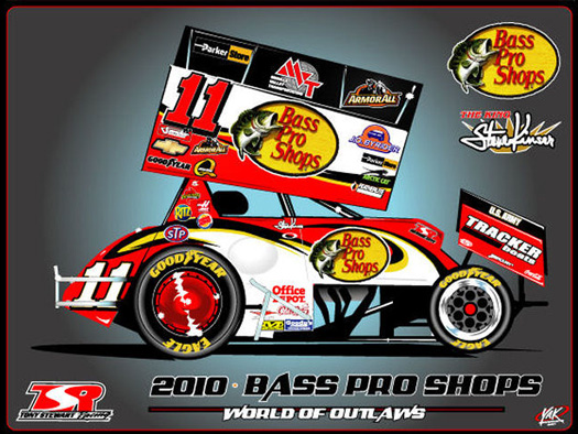 2010 Steve Kinser #11 Bass Pro Shops - Sprint Car Diecast