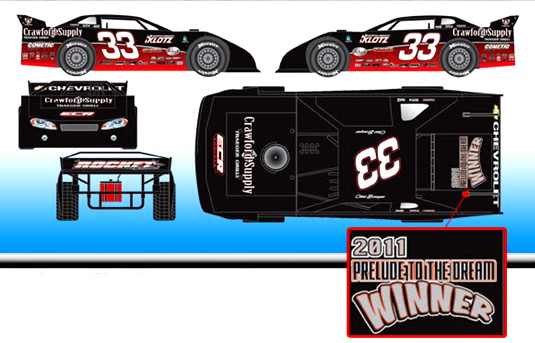 2011 Clint Bowyer #33 Prelude to the Dream Winner - Late Model Diecast