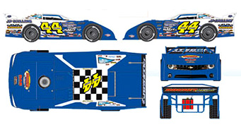2011 Clint Smith #44 Dirt Late Model 1/64 Diecast