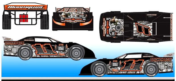 2011 Tyler Reddick #11 Jason Aldean - Dirt Late Model 1/64 Diecast
