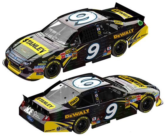 2011 Marcos Ambrose #9 Stanley - Children's Miracle Network / Flashcoat Diecast