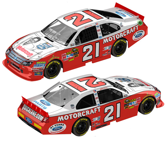 2011 Trevor Bayne #21 Motorcraft - Glen Wood Tribute Diecast