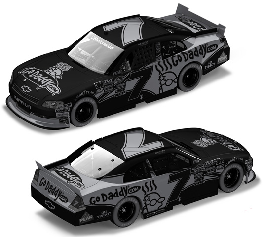 2011 Danica Patrick #7 GoDaddy.com / Stealth BLACK Diecast