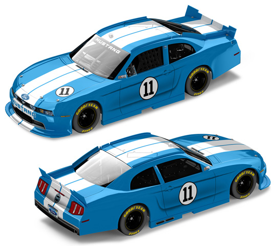 2011 Grabber Blue #11 Ford Mustang Nationwide Diecast