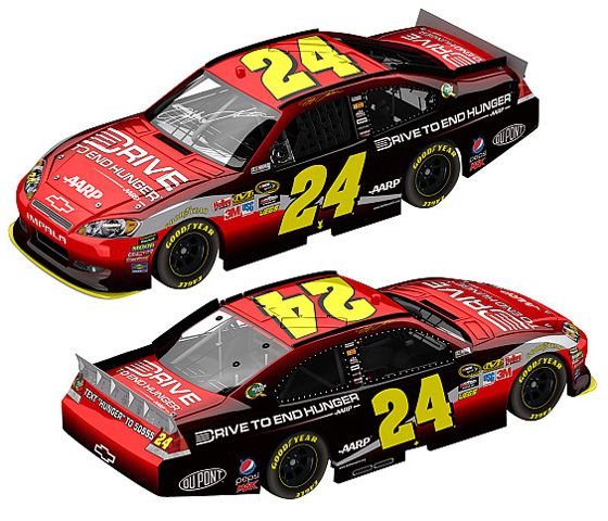 2011 Jeff Gordon #24 AARP Drive to End Hunger Diecast - Autographed