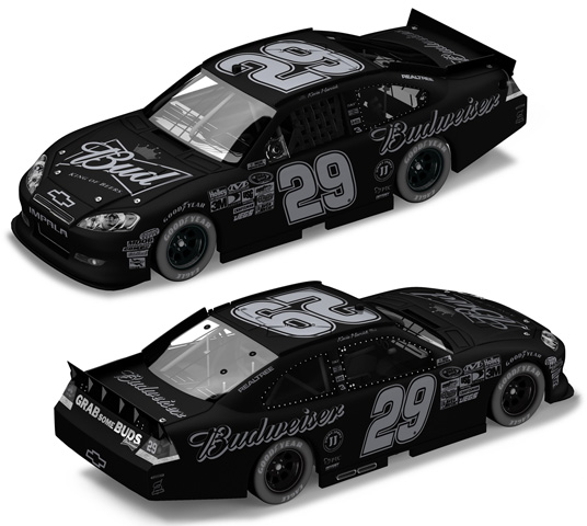 2011 Kevin Harvick #29 Budweiser / Stealth BLACK Diecast