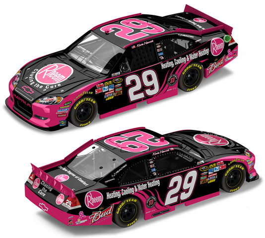 2011 Kevin Harvick #29 Rheem - Chasing the Cure Pink Diecast