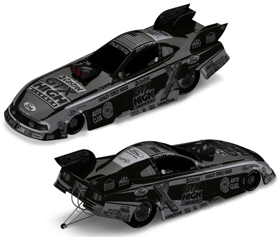 2011 John Force - Castrol GTX / Stealth BLACK NHRA Diecast