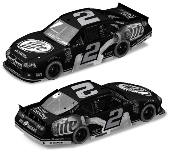 2011 Brad Keselowski #2 Miller Lite / Stealth BLACK Diecast