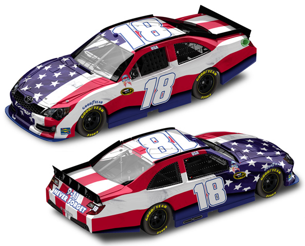 2011 Kyle Busch #18 Red, White & Blue 9-11 1/64 Diecast
