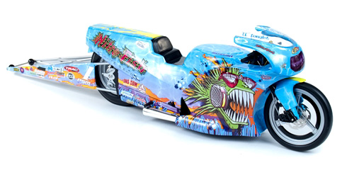 2011 LE Tonglet - Nitro Fish NHRA Pro Stock Bike 1/9 Diecast