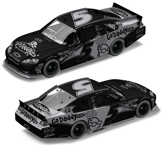 2011 Mark Martin #5 GoDaddy.com / Stealth BLACK Diecast