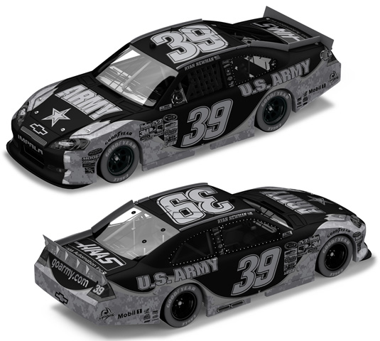 2011 Ryan Newman #39 U.S. Army / Stealth BLACK Diecast