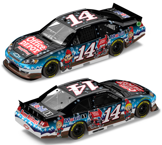 2011 Tony Stewart #14 Office Depot - Sam Bass Holiday Diecast