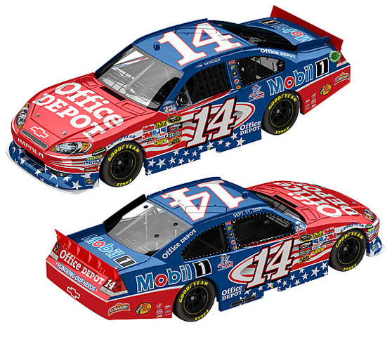 2011 Tony Stewart #14 Office Depot - Honoring Our Heroes Diecast