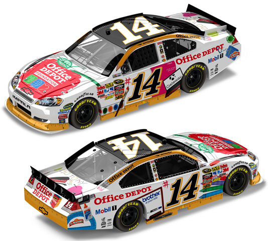 2011 Tony Stewart #14 Office Depot - Back to School 1/64 Diecast