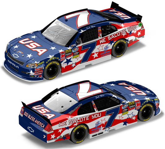 2011 Josh Wise #7 USA We Salute You Diecast - Autographed