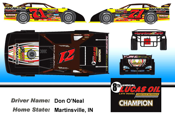 2011 Don O'Neal #71 Knoxville Nationals Champion - Late Model 1/64 Diecast