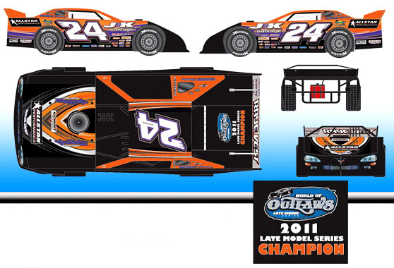 2011 Rick Eckert #24 World of Outlaws Champion - Late Model Diecast