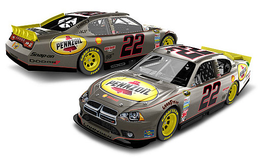 2012 A.J. Allmendinger #22 Pennzoil / Brushed Metal Diecast