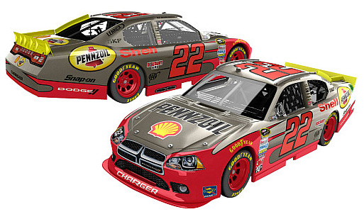 2012 A.J. Allmendinger #22 Shell / Brushed Metal Diecast