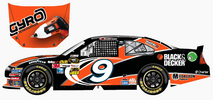 2012 Marcos Ambrose #9 Black & Decker Gyro 1/64 Diecast