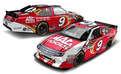 2012 Marcos Ambrose #9 Mac Tools Diecast - Autographed