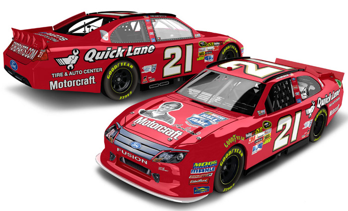 2012 Trevor Bayne #21 Motorcraft - Leonard Wood Tribute 1/64 Diecast