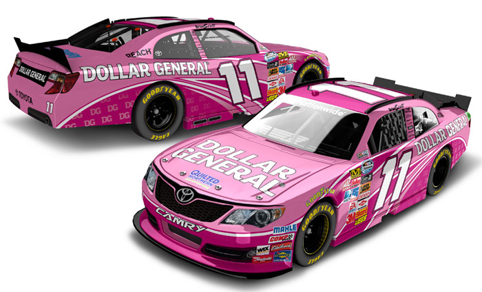 2012 Brian Scott #11 Dollar General Pink 1/64 Diecast