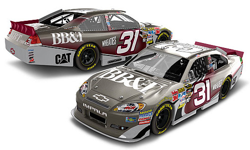 2012 Jeff Burton #31 BB&T / Brushed Metal Diecast