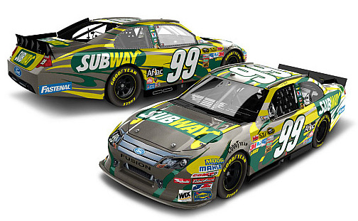 2012 Carl Edwards #99 Subway / Brushed Metal Diecast