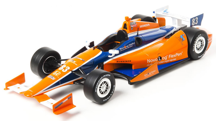 2012 Charlie Kimball #83 NovoLog FlexPen Dallara IndyCar 1/64 Diecast