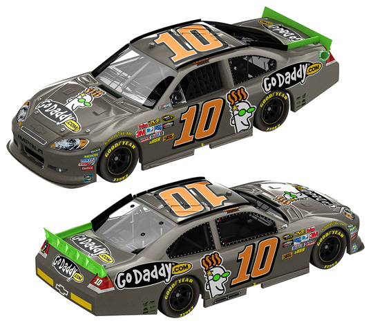 2012 Danica Patrick #10 GoDaddy.com / Brushed Metal Diecast