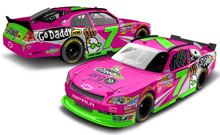 2012 Danica Patrick #7 GoDaddy.com Pink Diecast