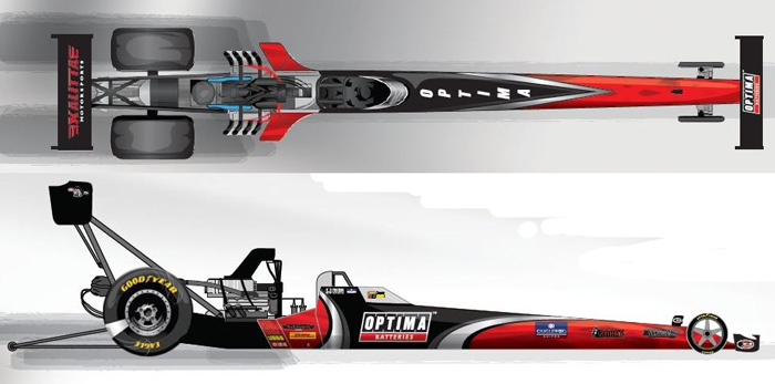 2012 David Grubnic - Optima Batteries NHRA Top Fuel Diecast