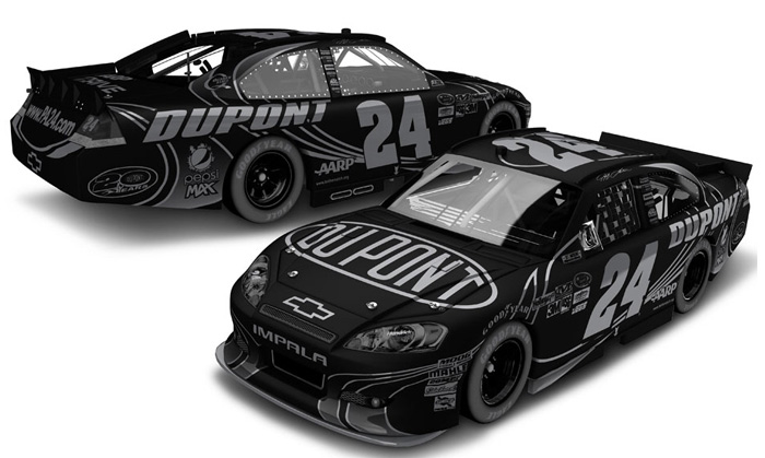 2012 Jeff Gordon #24 Dupont / Stealth BLACK Diecast