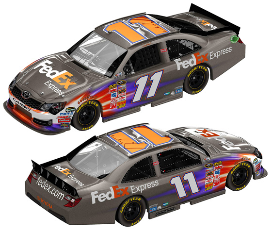 2012 Denny Hamlin #11 FedEx Express / Brushed Metal Diecast