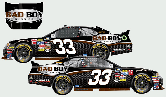 2012 Kevin Harvick #33 Bad Boy Buggies 1/64 Diecast