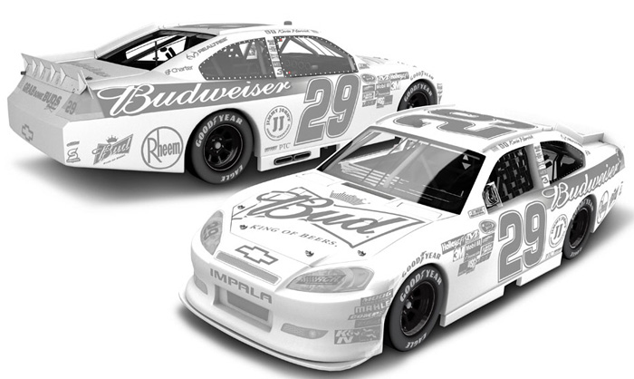 2012 Kevin Harvick #29 Budweiser / ICE Series Diecast