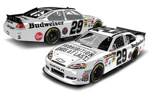 2012 Kevin Harvick #29 Budweiser Prohibition 1/64 Diecast