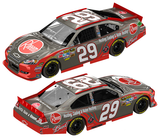 2012 Kevin Harvick #29 Rheem / Brushed Metal Diecast