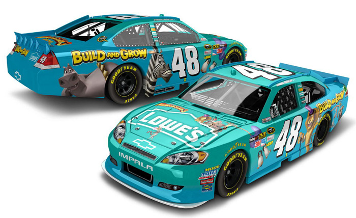2012 Jimmie Johnson #48 Lowe's - Madagascar 3 Diecast