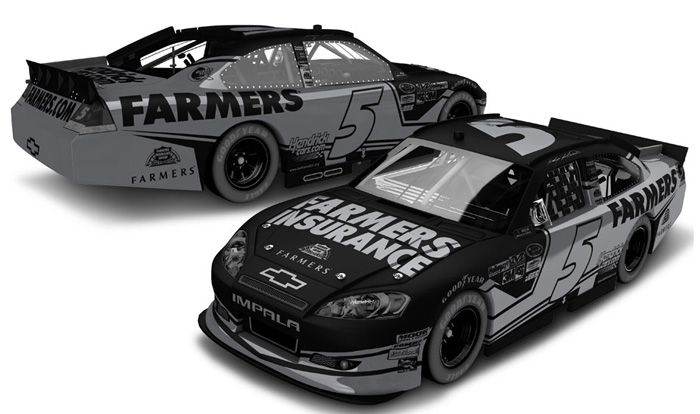 2012 Kasey Kahne #5 Farmers Insurance / Stealth BLACK Diecast