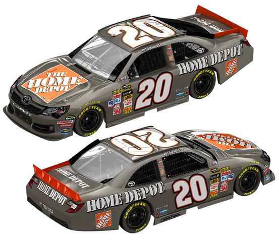2012 Joey Logano #20 Home Depot / Brushed Metal Diecast
